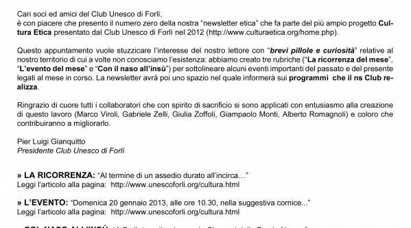 UNESCO Forlì; club UNESCO; club UNESCO Udine; UNESCO Udine; UNESCO