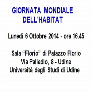 GIORNATA MONDIALE DELL’HABITAT